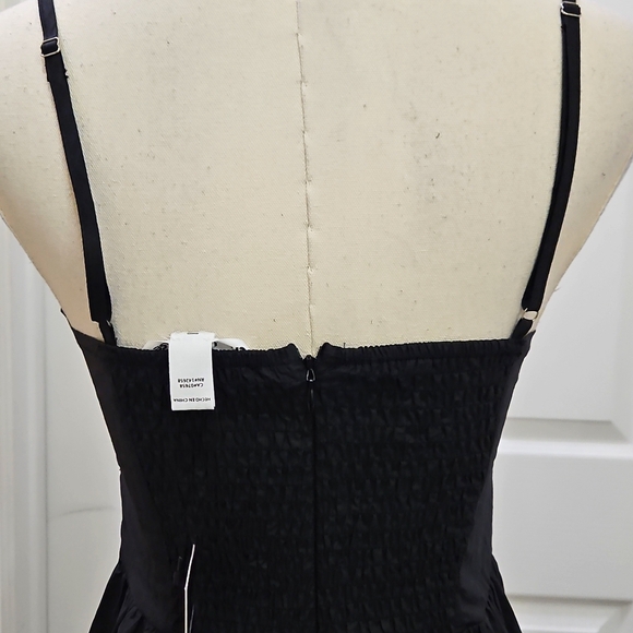 Charlotte Russe Black Front Cutout Ruffle Hem Maxi Cami Dress Size Small NWT - Picture 7 of 12